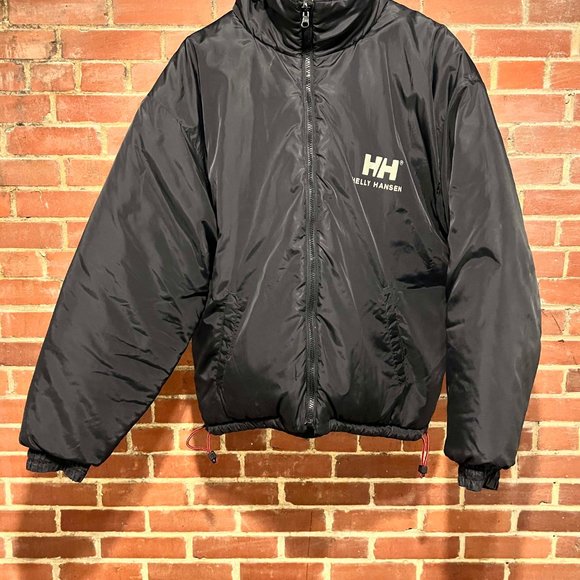 Black Helly Hansen Reversible Puffer Jacket Large - Picture 2 of 3